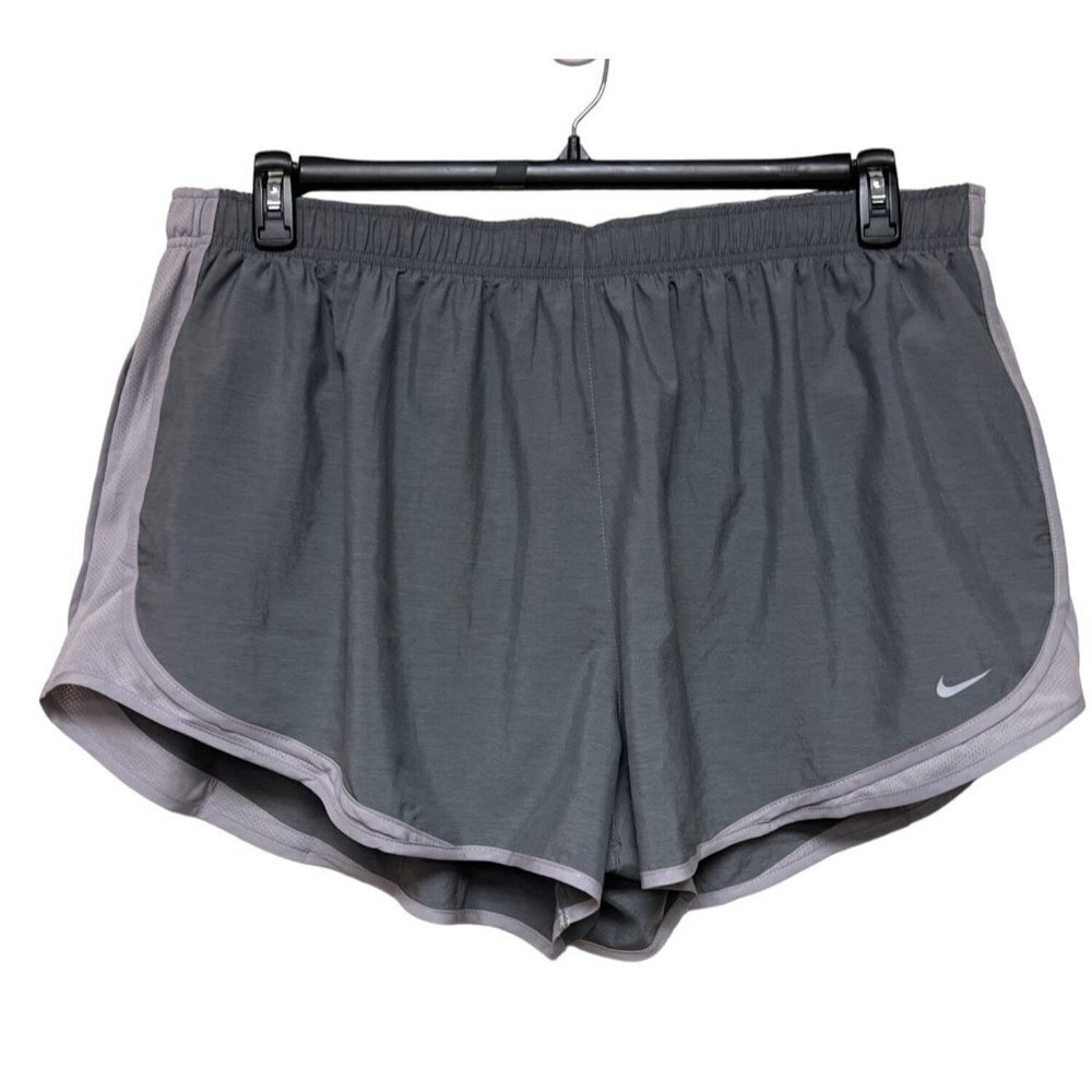 NEW! Nike Tempo Running Shorts Pull On Grey Built in Briefs Women's Size 3X